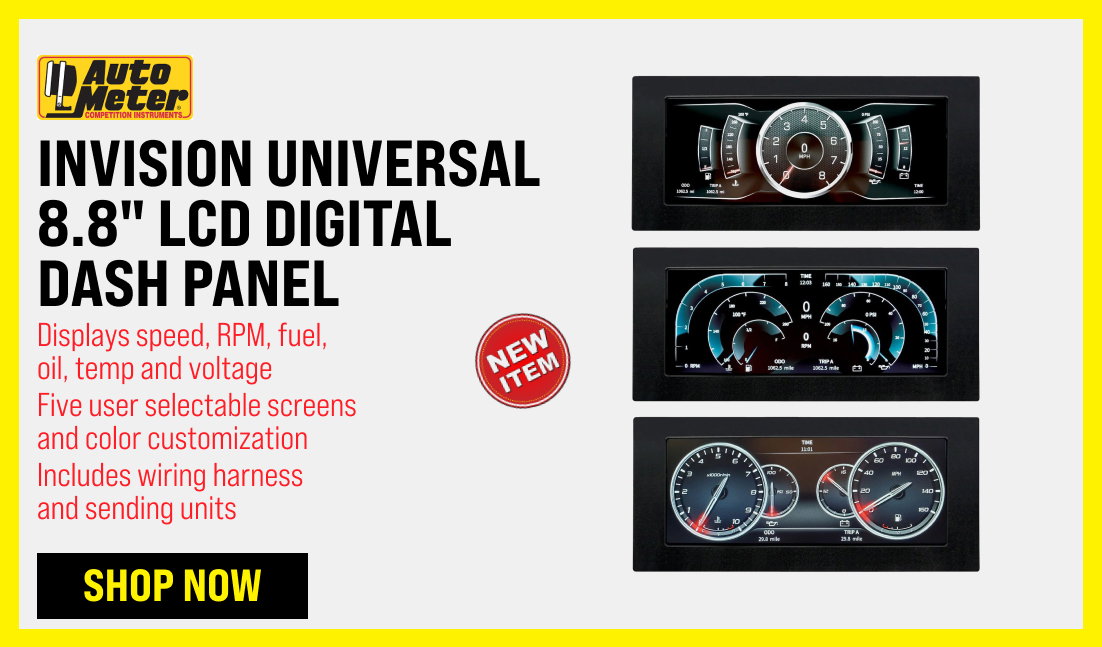 InVision Universal 8.8" LCD Digital Dash Panel