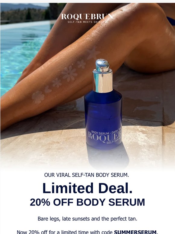 Limited Time: 20% Off our Viral Self-Tan Serum!