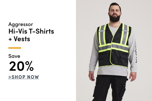 Aggressor Hi-Vis T-Shirts & Vests Save 20%