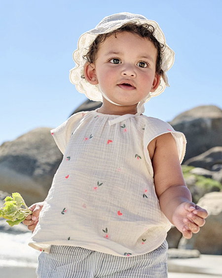 Blouse met korte mouwen