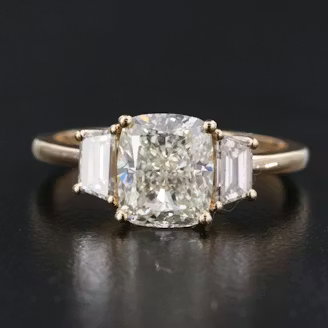 18K 2.48 CTW Diamond Ring with GIA Report