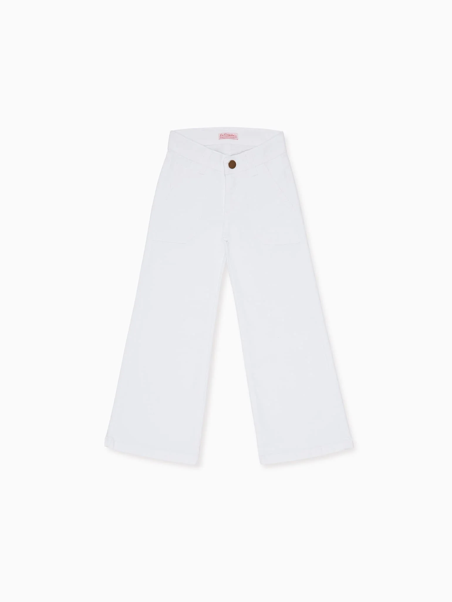 Image of White Enola Girl Wide Leg Jeans