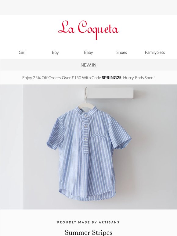 New Summer Stripes | 25% Off Orders Over £150
