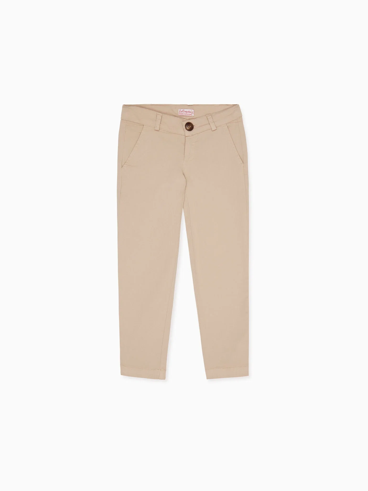 Image of Beige Elio Boy Chinos