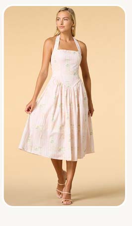 Shop Fresh Cut Blooms Midi Dress