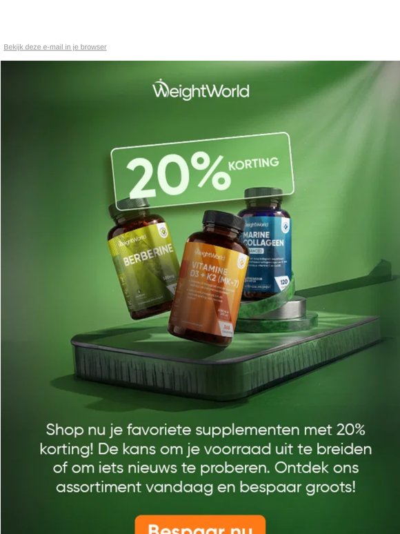 Nu 20% korting! 🤩