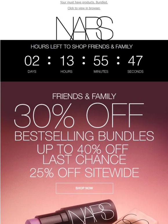 30% off. Limited quantities. Limited time.
