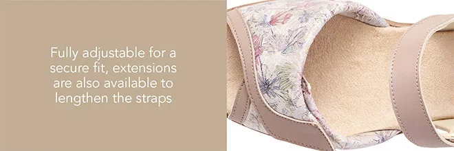 Fully adjustable for a secure fit, extensions are also available to lengthen the straps further