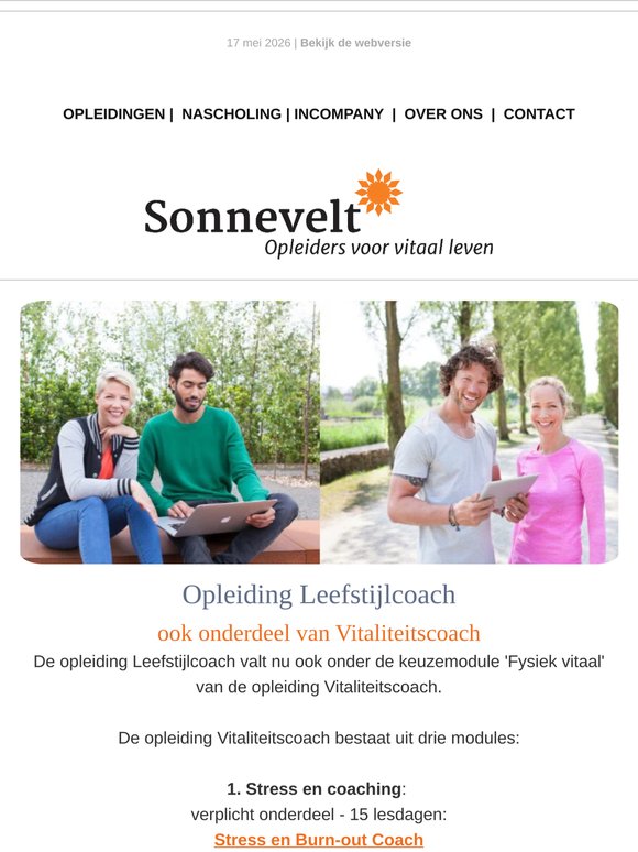 Leefstijlcoach onderdeel van Vitaliteitscoach | Open dag programma