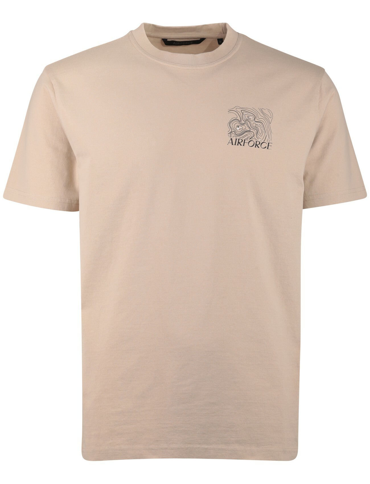 T-shirt Airforce backprint beige normale fit
