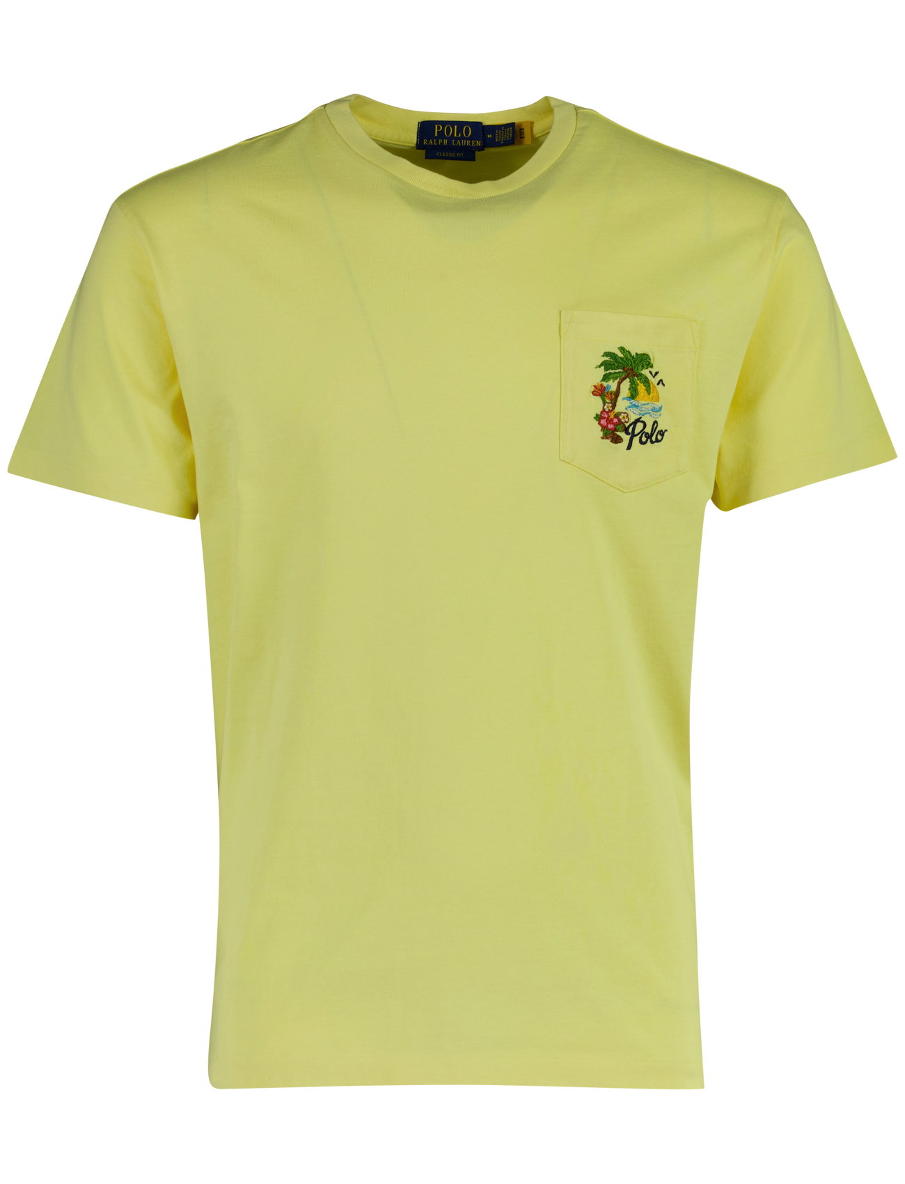 T-shirt Polo Ralph Lauren geel met backprint wijde fit korte mouw