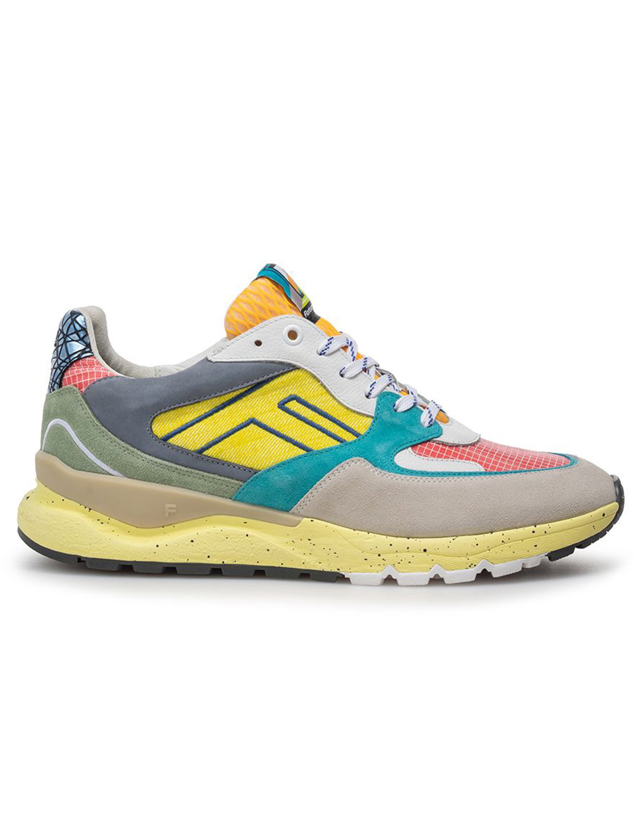 Van Bommel sneaker multicolor print frisse zomer look