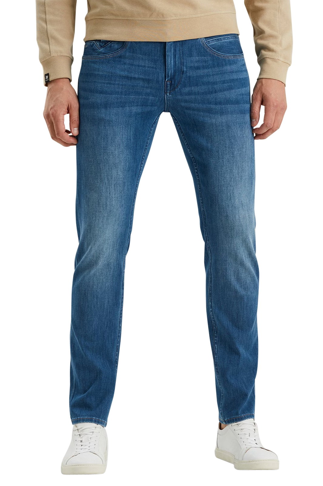 Vanguard jeans V850 Rider denimblauw effen denim