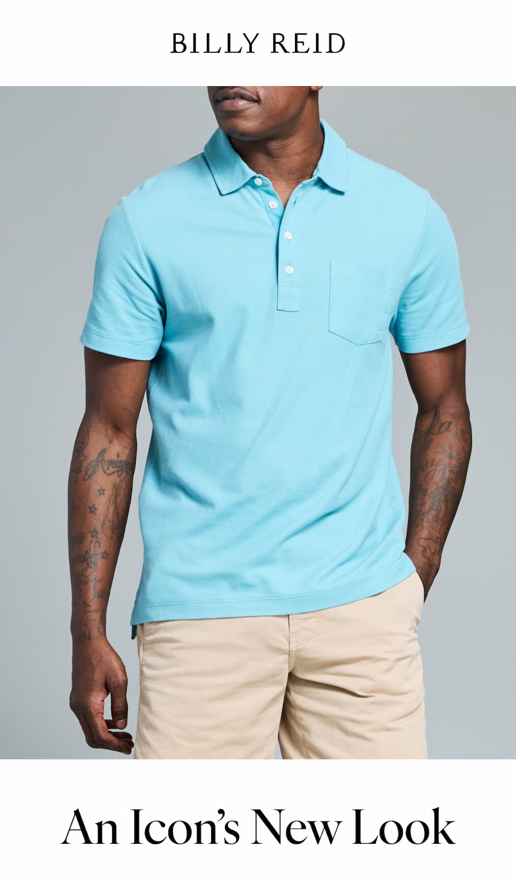An Icon's New Look: Model wears the Pensacola Polo