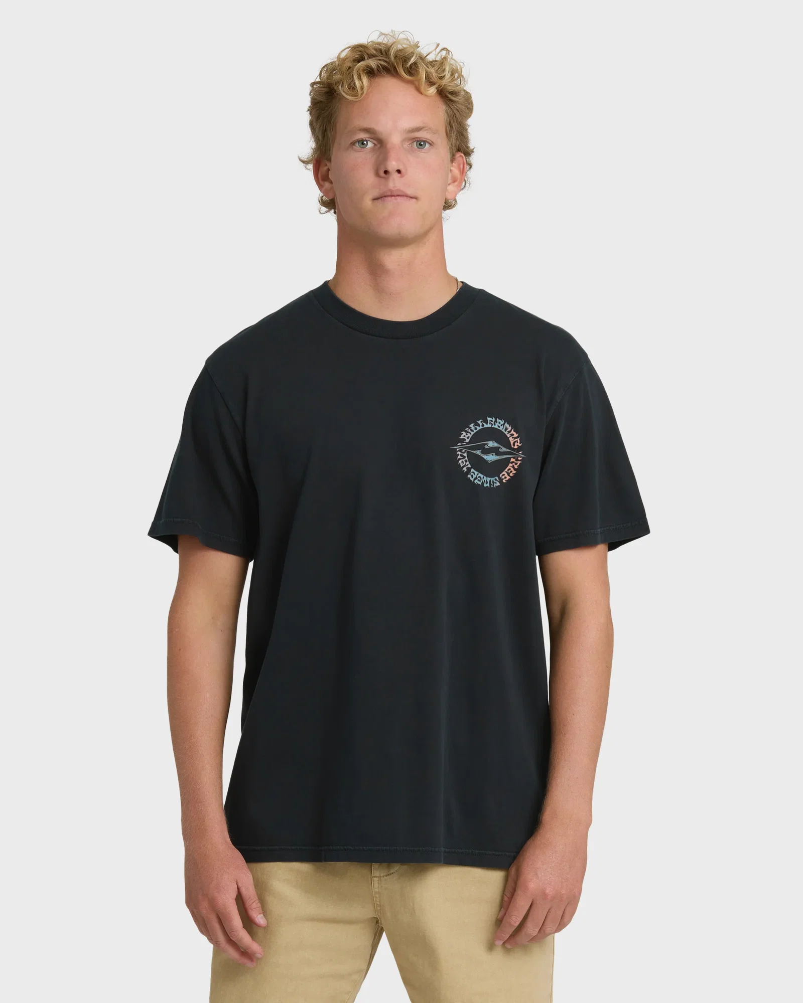 Image of Hollow Diamond Wave Washed Premium Short Sleeve T-Shirt - Black