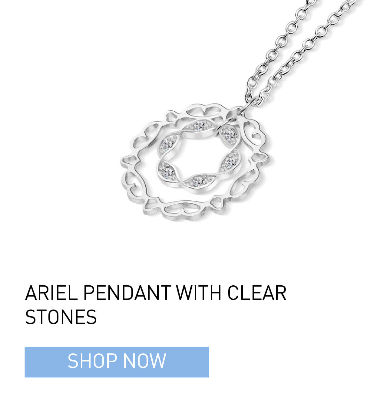 Ariel Pendant with Clear Stones