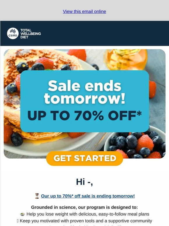 ⏰ Up to 70% off* | Ends tomorrow!