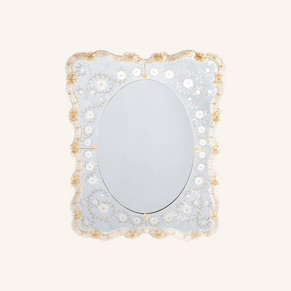 Decorative Antique Venetian Mirror, 1920s