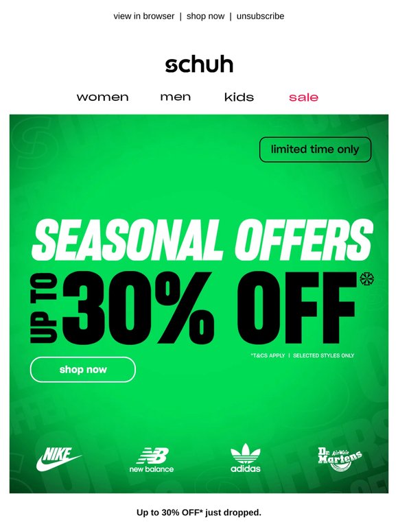 Psst…30% OFF* Is Waiting for You!