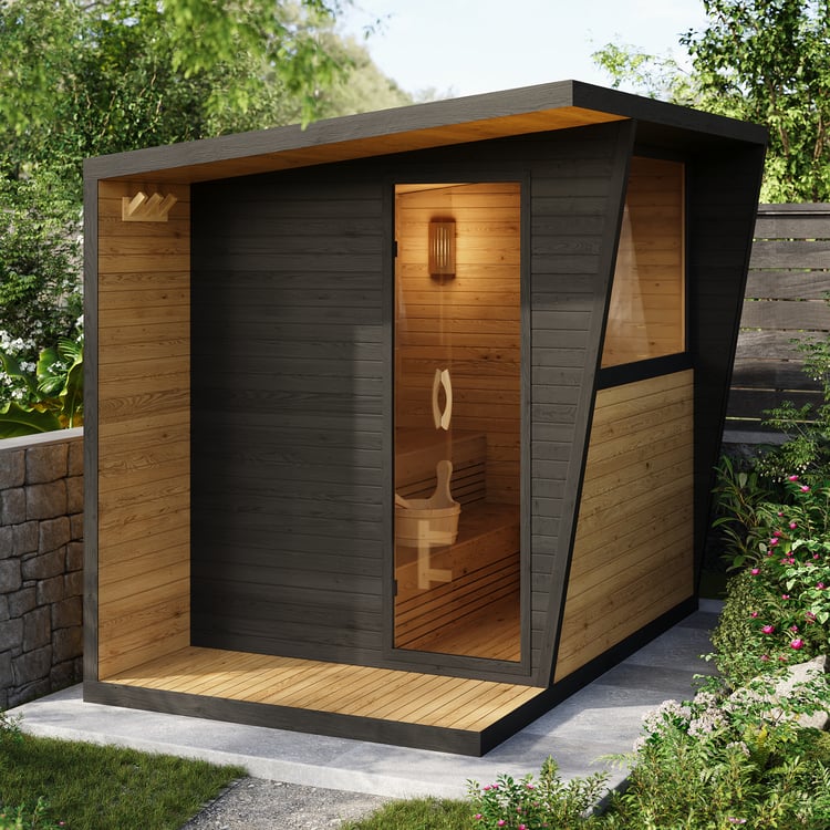 Outdoor Cabin-style Electric Steam Sauna Kits for 2-4 People