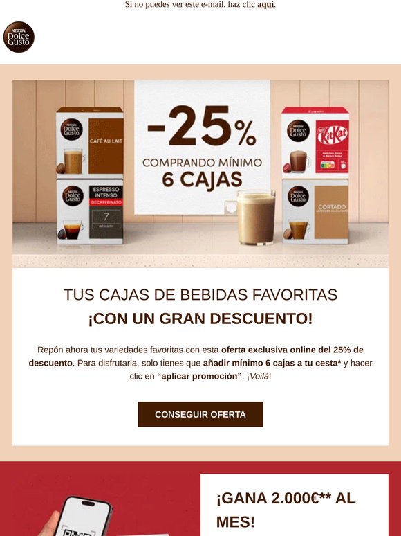 ¡25% de DESCUENTO en cápsulas! 🤩 Por tiempo limitado