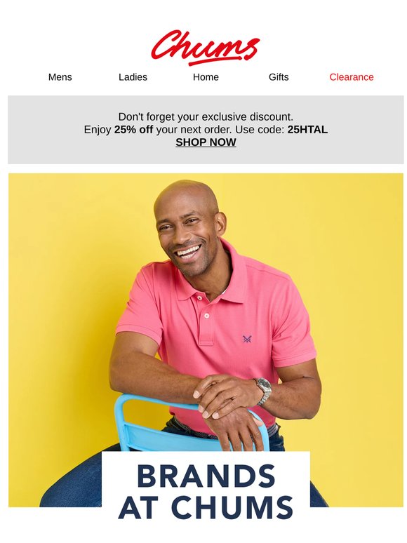 Discover Brands at Chums!
