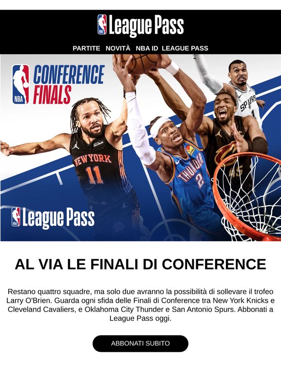 Non perdere the Finali di Conference 🔥