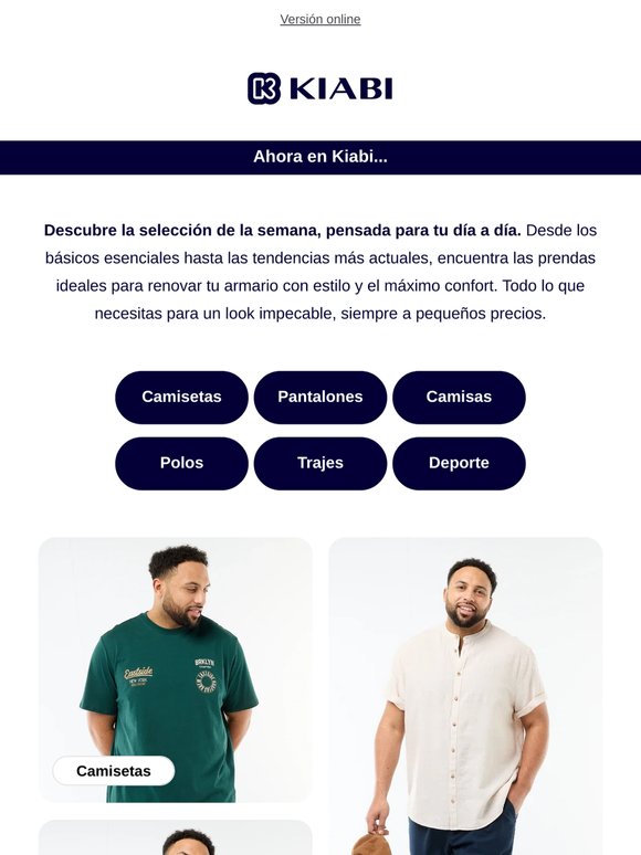 🌞 Novedades hombre tallas grandes