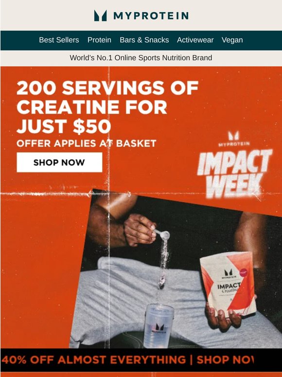 $50 for 200 servings of Creatine 🔥