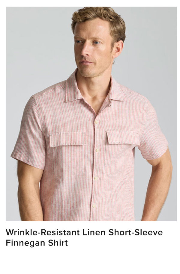 Wrinkle-Resistant Linen Short-Sleeve Finnegan Shirt