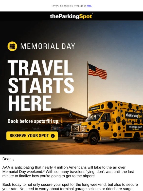 Memorial Day travel starts here!