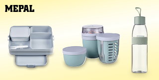 MEPAL - Praktische Küchenhelfer: Frischhaltedosen, Brotdosen, Vorratsdosen, Karaffen, Kühlakkus, Salatbesteck, Speisebehälter, Frischhalte-Dosen-Sets, Rührschüsseln, Schalen, Isolierbecher, Trinkflaschen, Teller, Mehrweg-Trinkbecher...