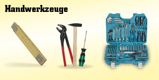 Handwerkzeuge - Gartenwerkzeuge, Hammer, Handsägen, Klemmen & Zwingen, Messwerkzeuge, Multitools, Schneidwerkzeuge, Schraubenschlüssel, Schraubendreher, Steckschlüssel, Werkzeugkoffer, Zangen und Zubehör