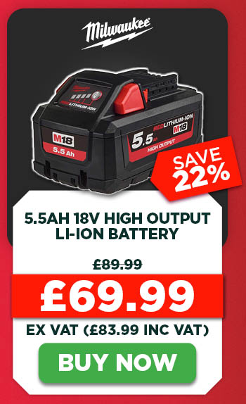 Milwaukee M18 HB5.5 5.5Ah 18V High Output Li-Ion Battery