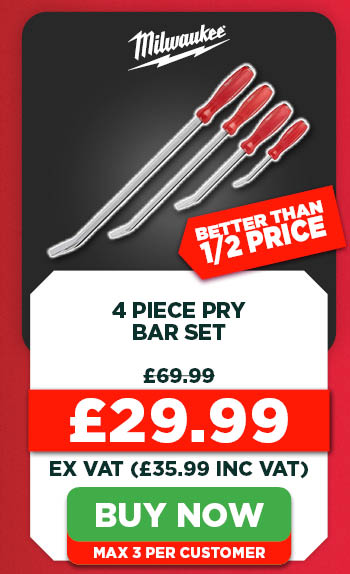 Milwaukee 4 Piece Pry Bar Set