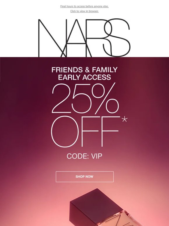 Last call for 25% off.