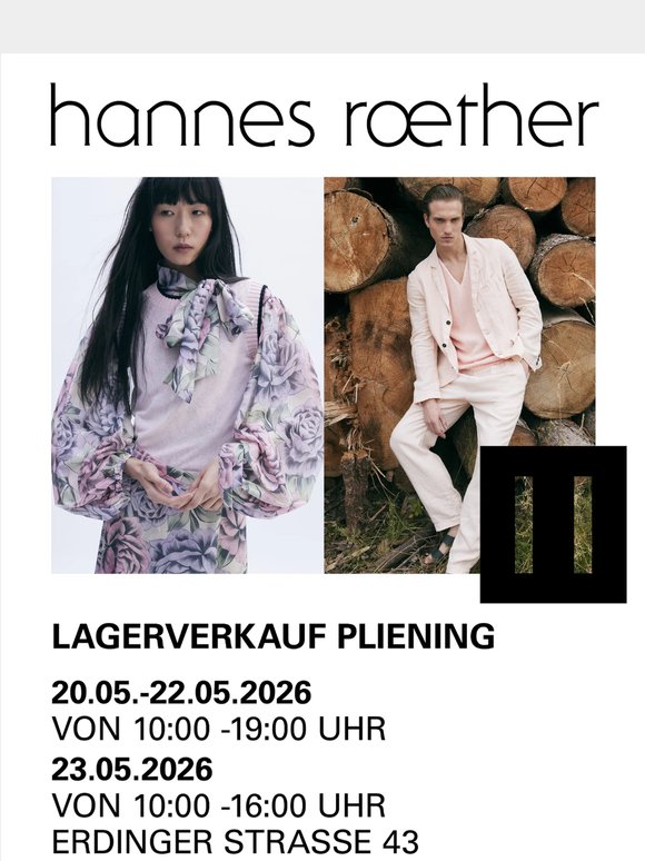 hannes roether lagerverkauf