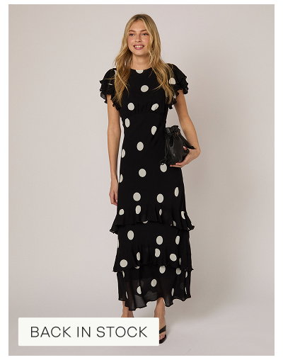 Black Polka Dot Marley Maxi Dress