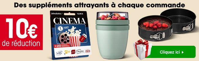 Des supplements attrayants a chaque commande