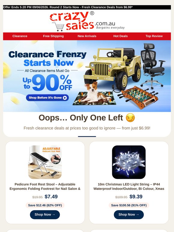 May Clearance Round 2 — Deals from $6.99 🔥
