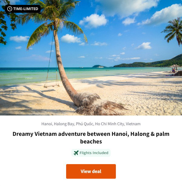 Dreamy Vietnam adventure between Hanoi, Halong & palm beaches