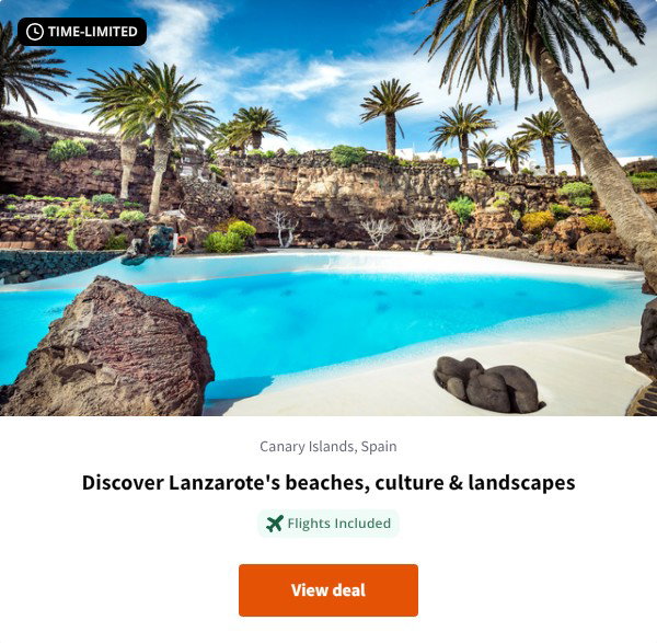 Discover Lanzarote's beaches, culture & landscapes