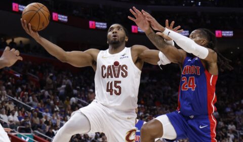 Donovan Mitchell leads Cavs past top-seeded Detroit in Game 7