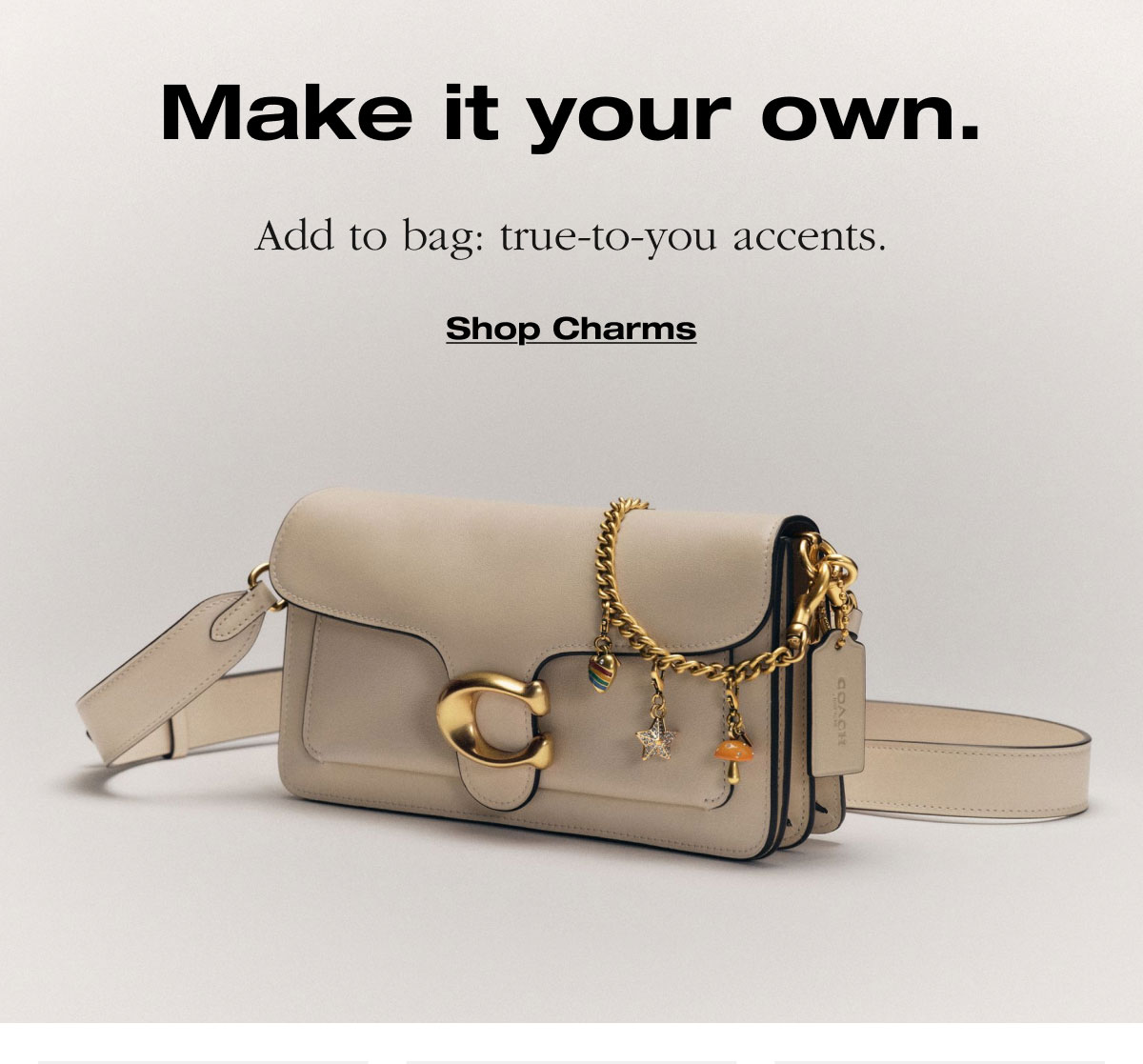 Make it your own. Add to bag: true-to-you accents. Shop Charms
