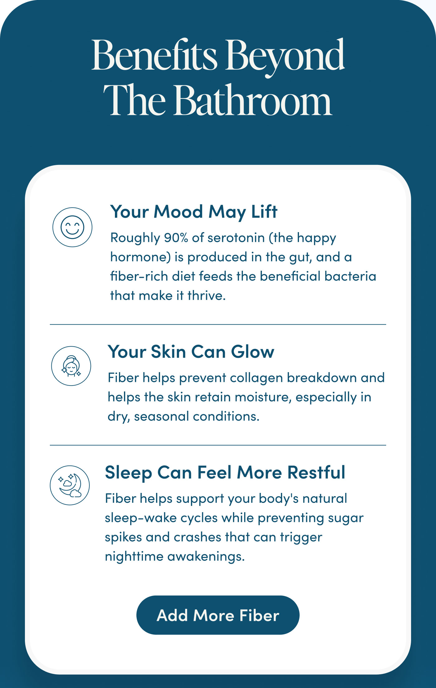 Benefits Beyond The Bathroom | Add More Fiber 