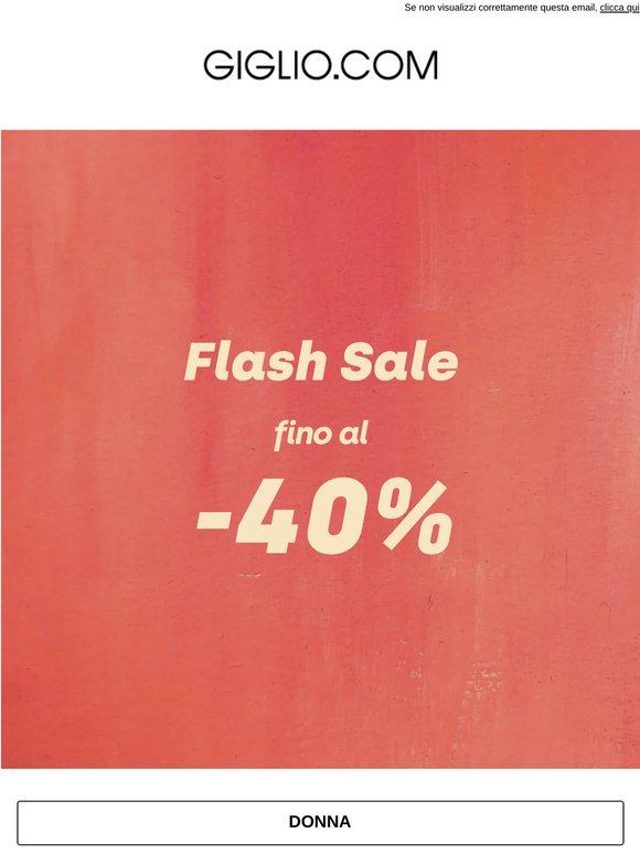 Flash Sale: fino al -40% (tempo limitato)