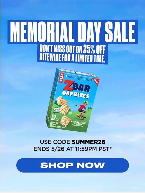 Save 25% Sitewide for Memorial Day