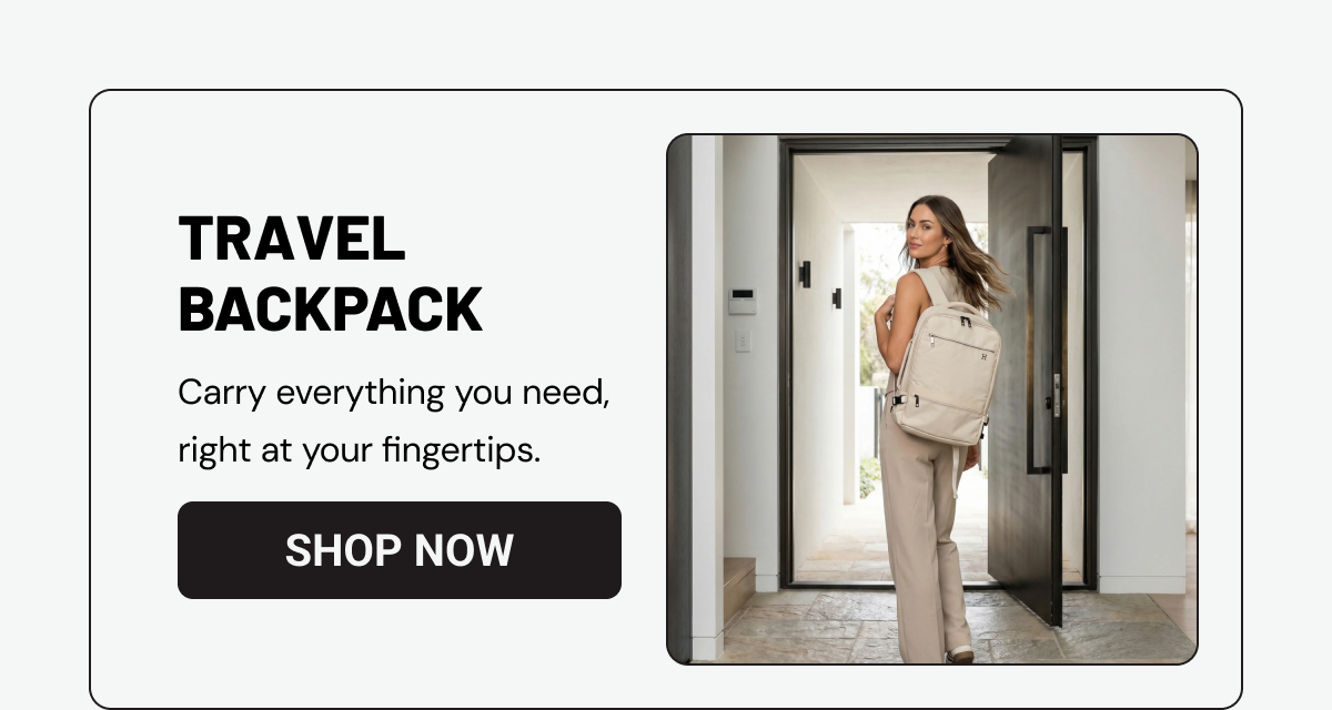 TRAVEL BACKPACK: Carry everything you need, right at your fingertips.