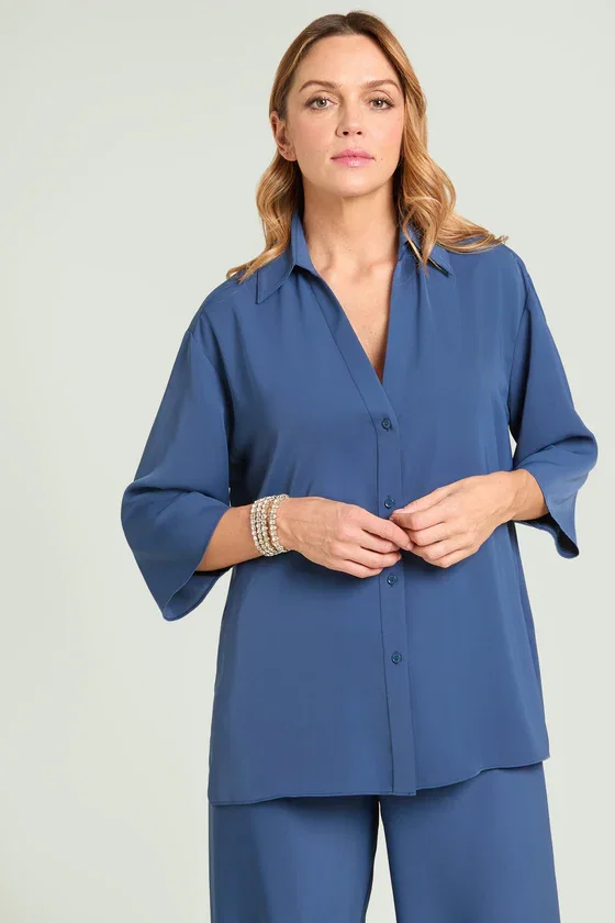 CAMICIA IN TESSUTO FLUIDO SILKY TOUCH