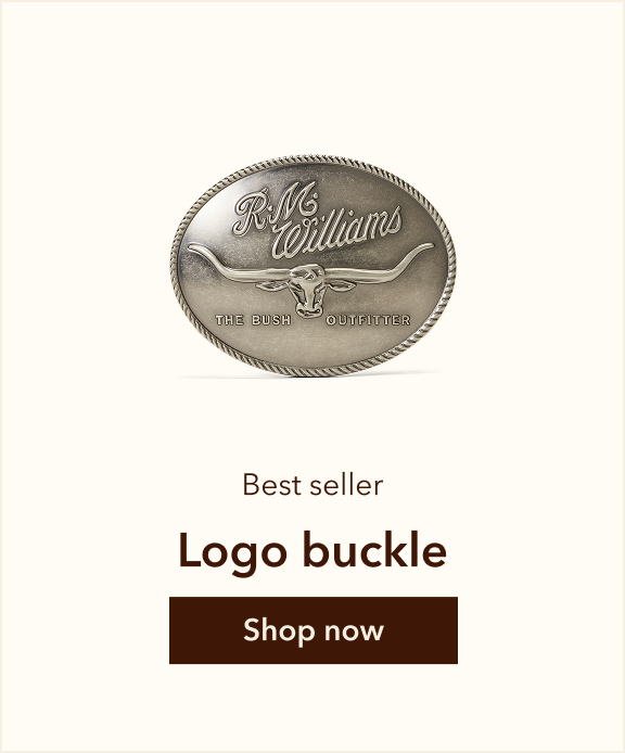 R.M.Williams logo buckle